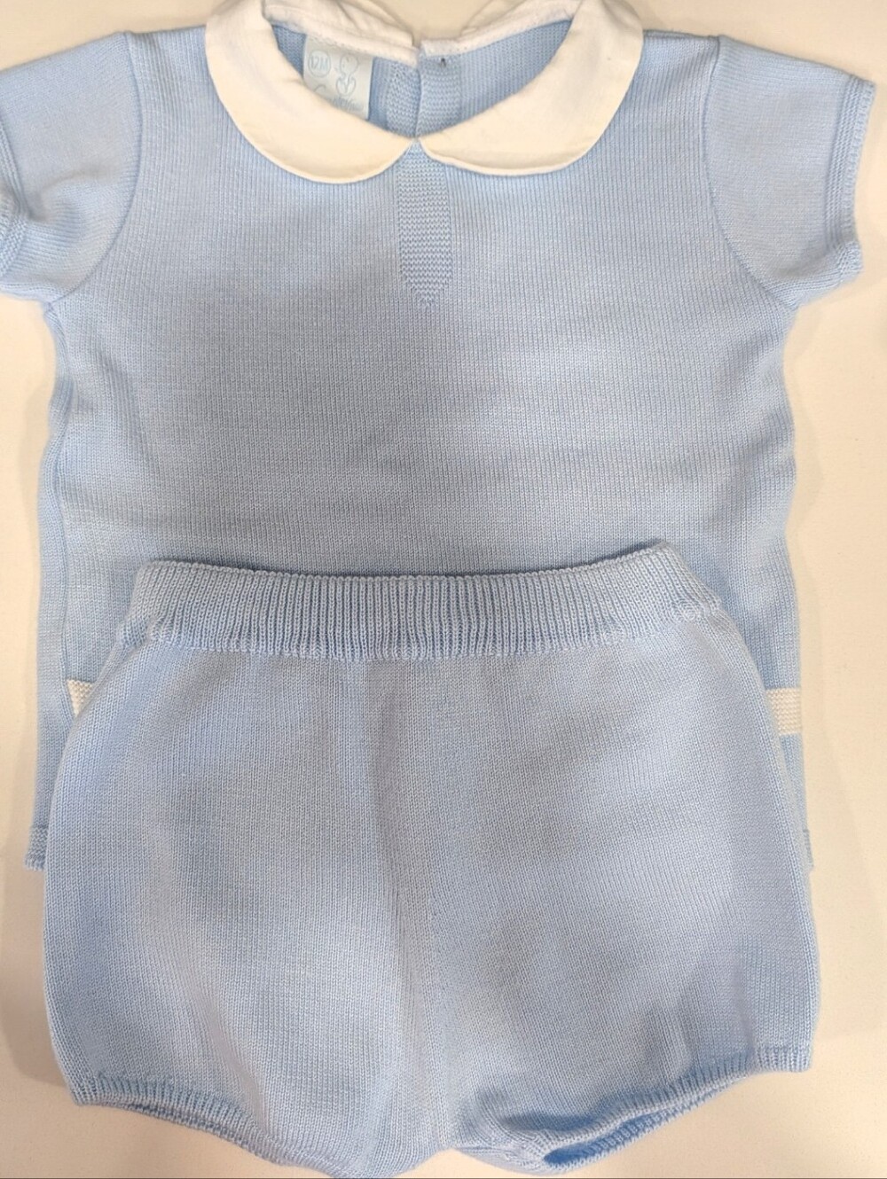 Light Blue Knit Set 12m Granlei